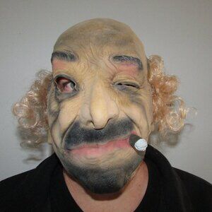 Old Man with Cigar Latex Mask